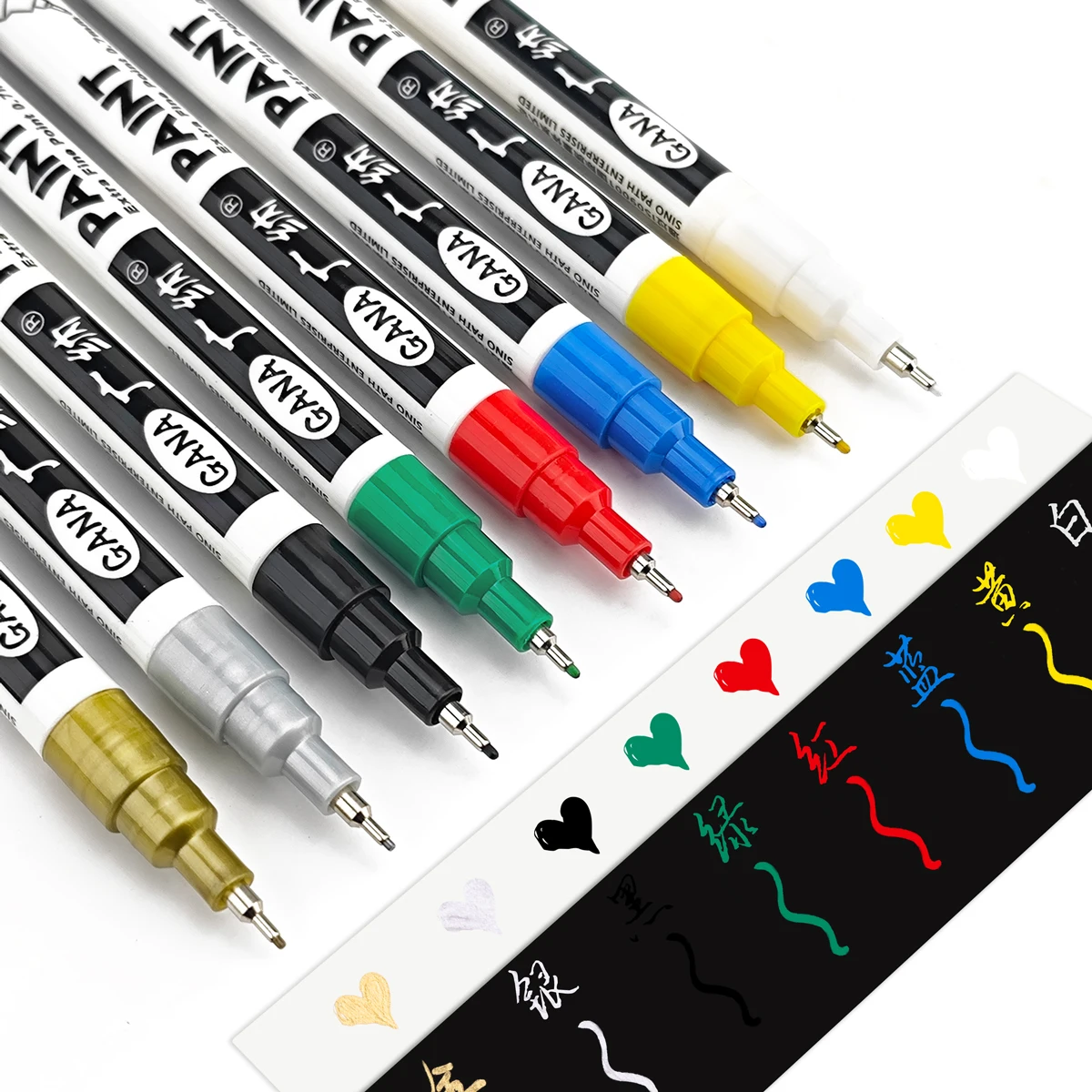 Permanent Paint Pens set for Rock Painting, Stone, Ceramic, Glass, Wood, Canvas 0.7mm Acrylic Paint Markers Extra-fine Tip 2