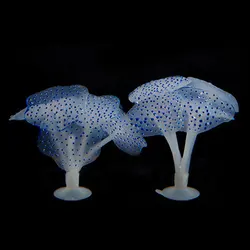 Vibrant Anemone-Inspired Artificial Aquarium Plant Decor - 1PC (Blue)