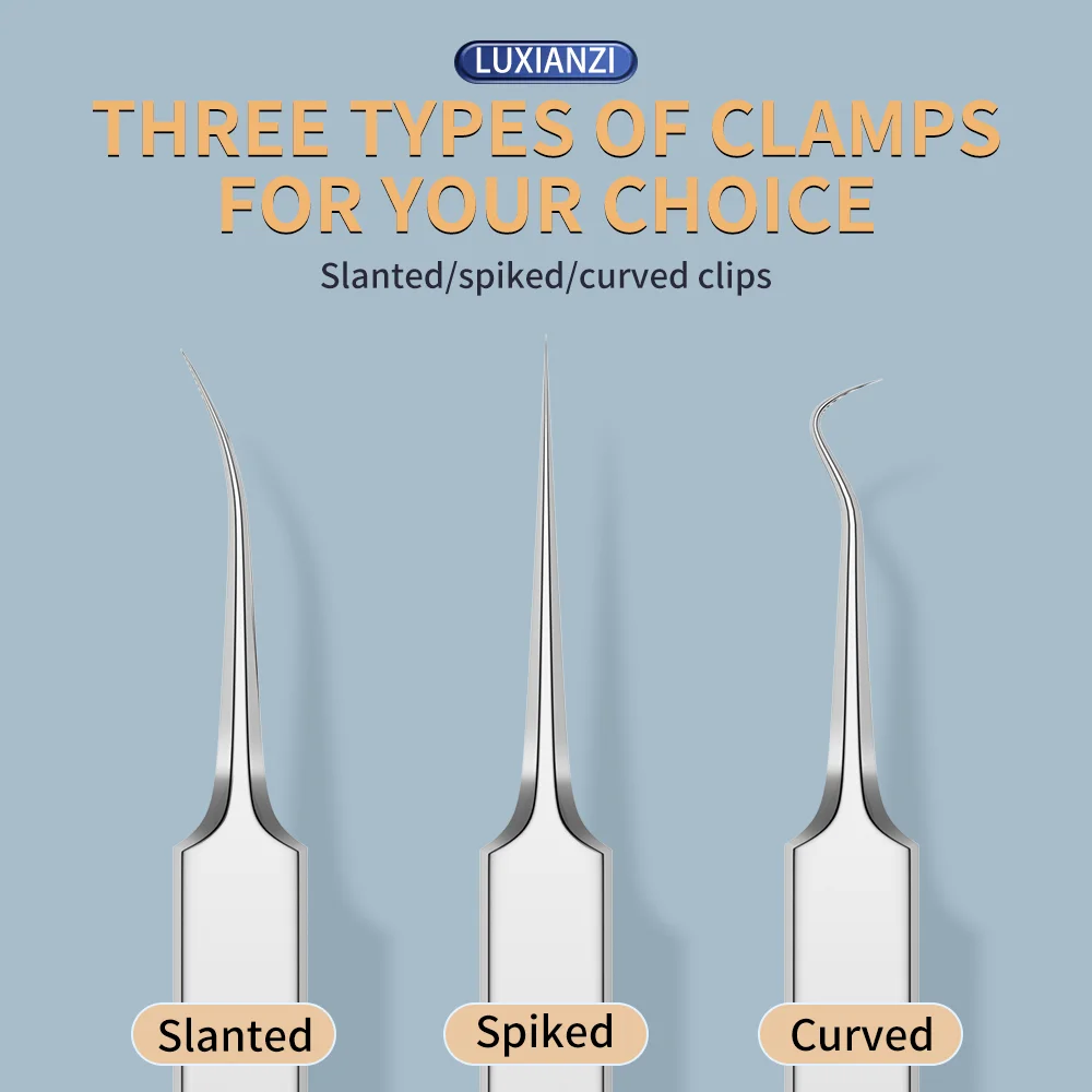 Pimples Blackhead Tweezers Blackhead Clip Tweezers 1pc Ultra-fine Tweezers Stainless steel Precision Clip For Cell Pimples Blackhead Closing Artifact Acne Needle Tool LUXIANZI