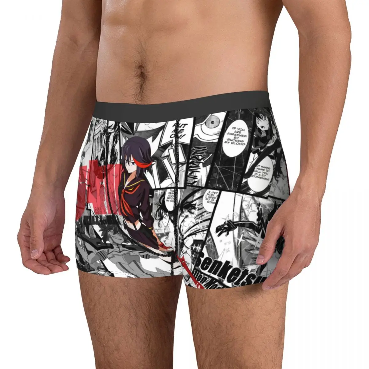 Kill La Kill Matoi Ryuuko Men Boxer Briefs Underpants Manga Cut Highly Breathable High Quality Birthday Gifts 3