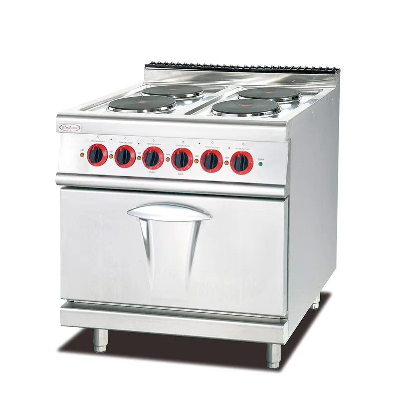 Commercial Cooking Stove Stainless Steel Kitchen Equipment Hot Plate Electric Stove 2 Burner With Cabinet 4