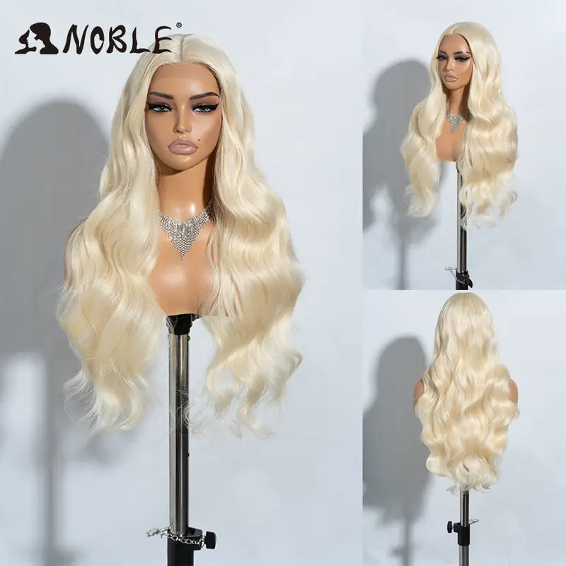 Noble Cosplay Lace Front Wig 30 Inch Lace  Long Wavy 360 0mbre Blonde Wig Red African American Synthetic Wigs For Black Women - Image 14