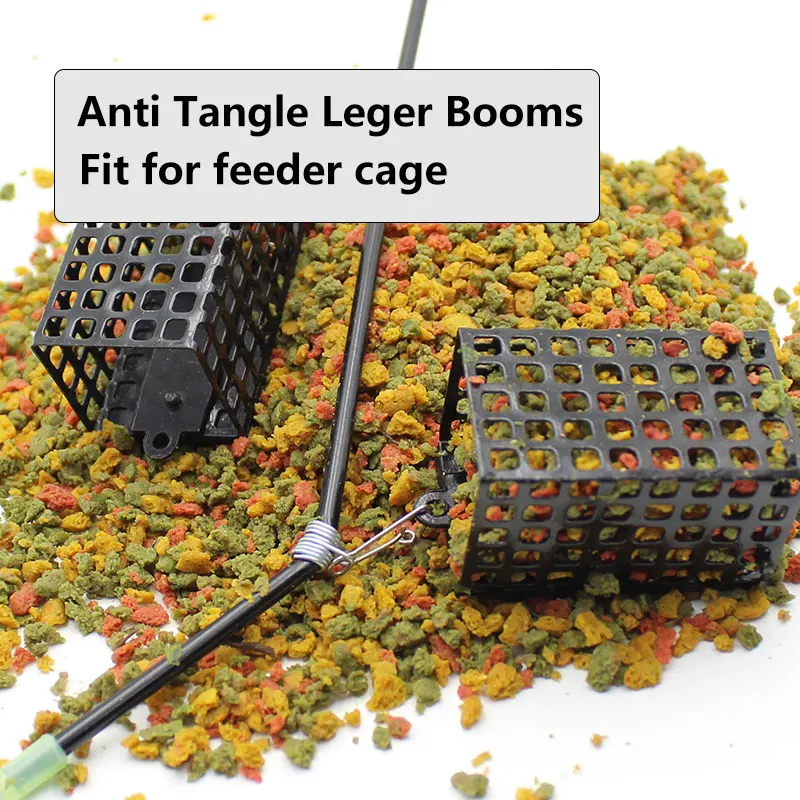 5pcs Carp Fishing Anti Tangle Leger Booms For Carp Fishing Rigs Method Feeder Fishing Bait Cage