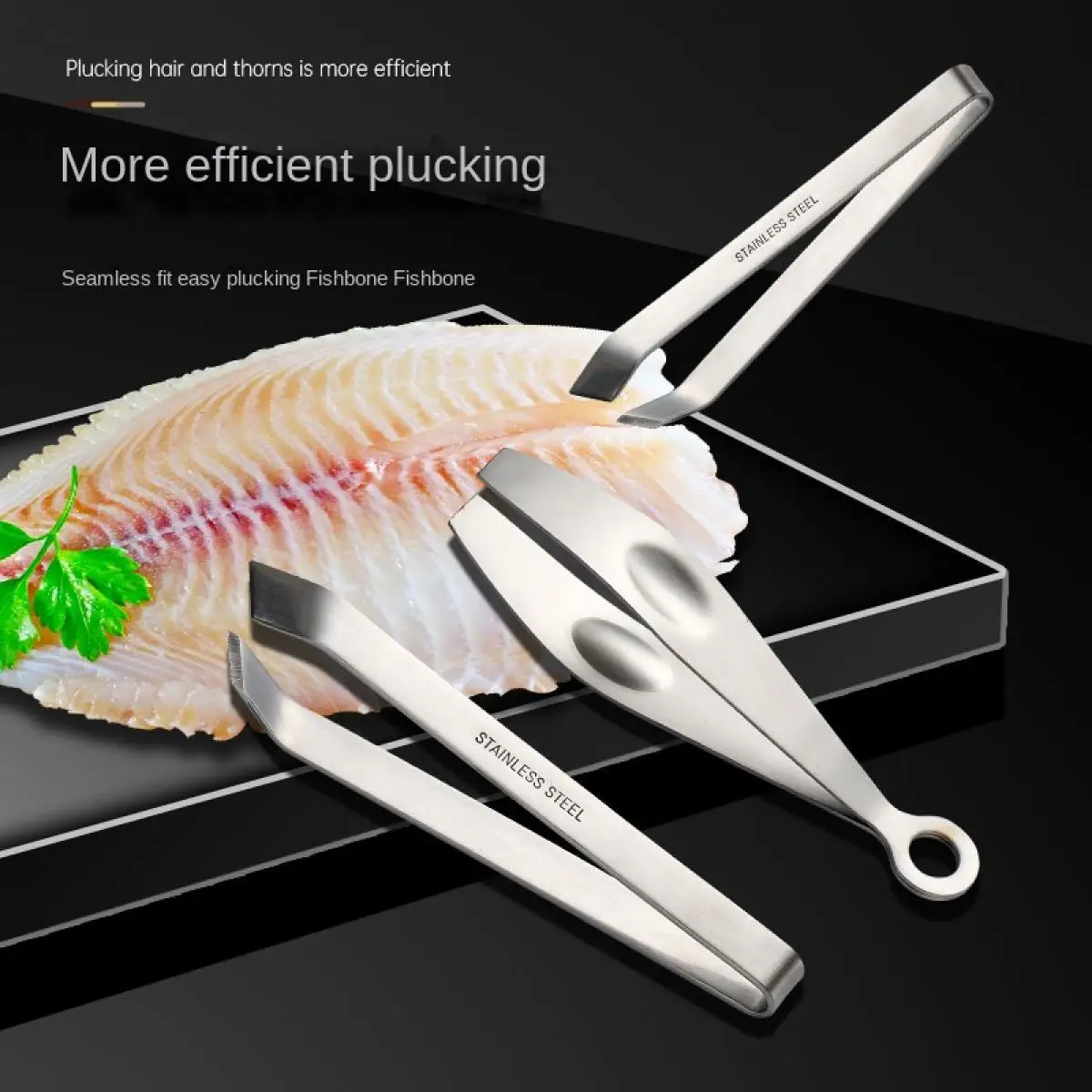 

304 Stainless Steel Pig Hair Clip, Fish Bone Clip, Pull Chicken Duck Feather, Kitchen Multi-function Tool