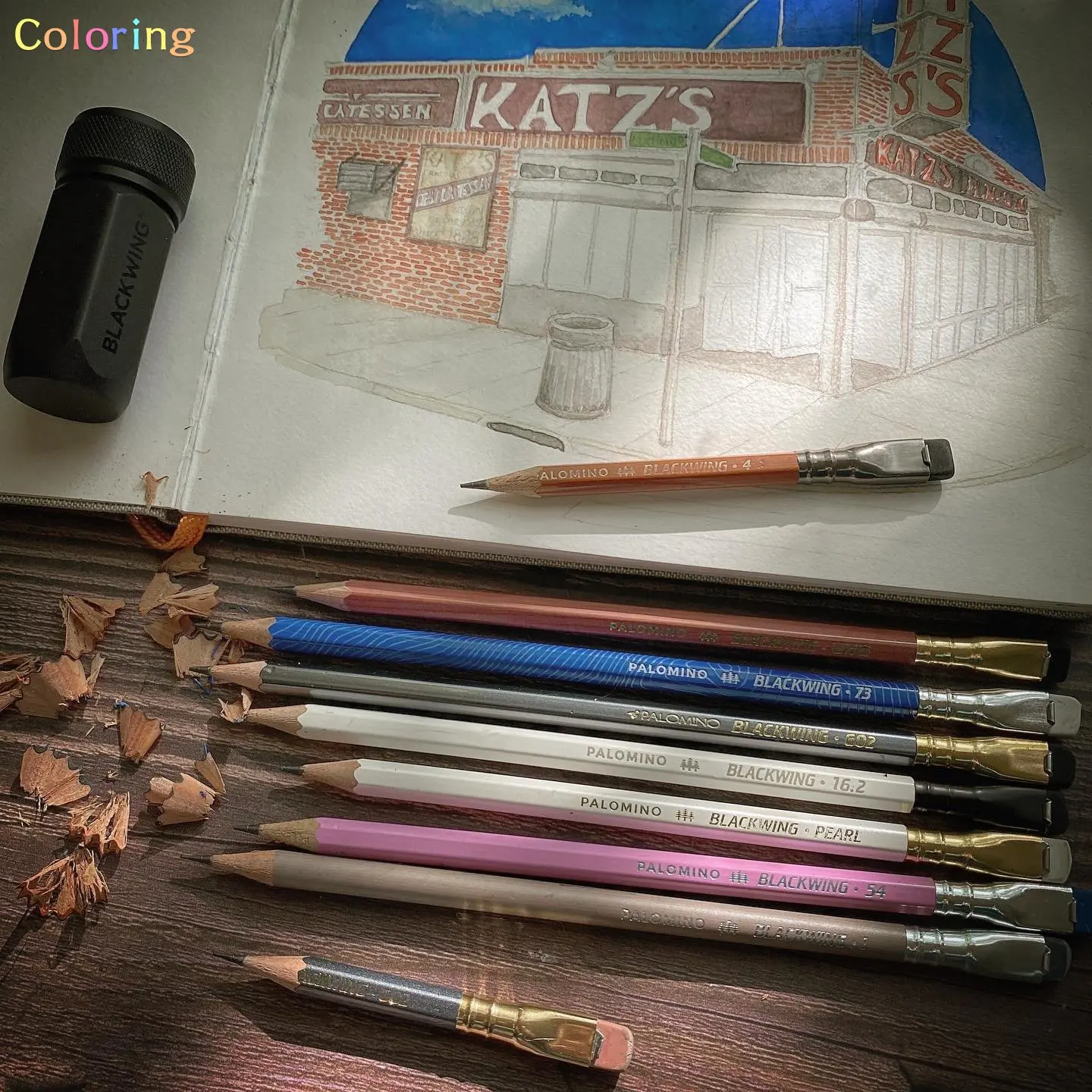 Palomino Blackwing 602 오리지널 소프트 연필, 지우개 포함, 필기구, 진주, 로그, 블랙, 에라스, 매트 펜슬, 12 카운트 (1 다스)