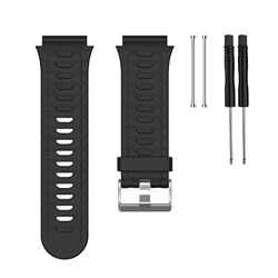 Premium Silicone Watchband with Silvery Buckle and Screw Tools for Forerunner 920XT (02)