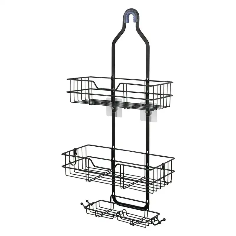 

Head Shower Caddy Basket with Hooks, 3 Layers Bathroom Storage Rack Shelf Bathroom shelves Bathroom organizer Organizers storage