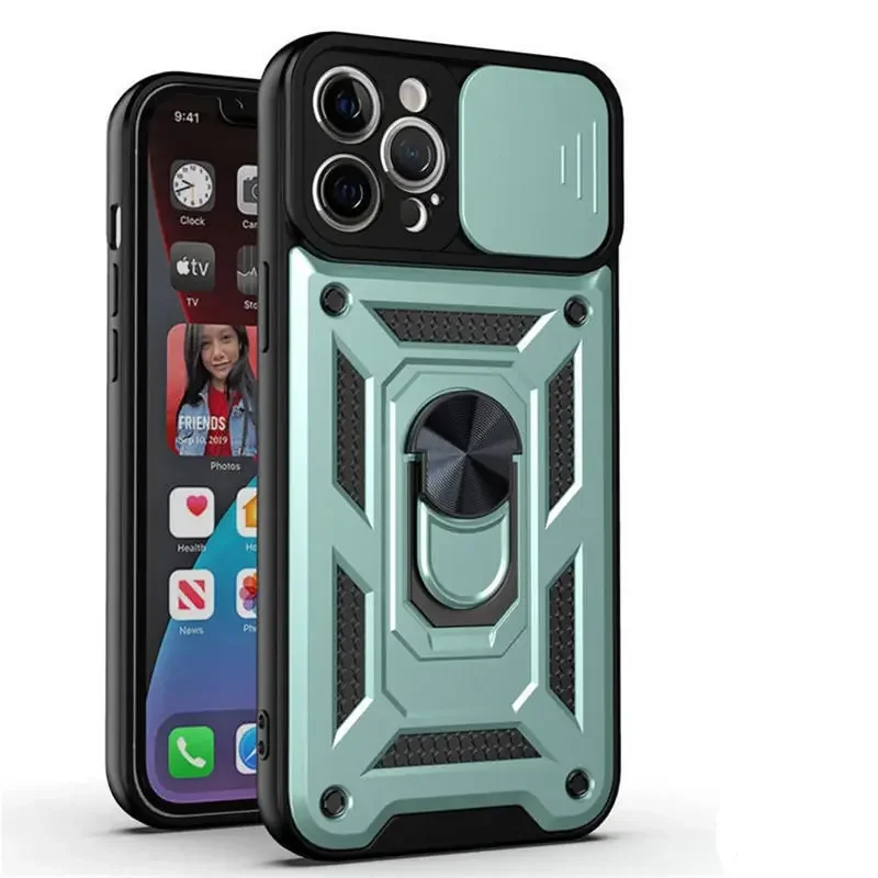 Armor Shockproof Magnetic Ring Stand Holder Case - Premium Protective Back Cover