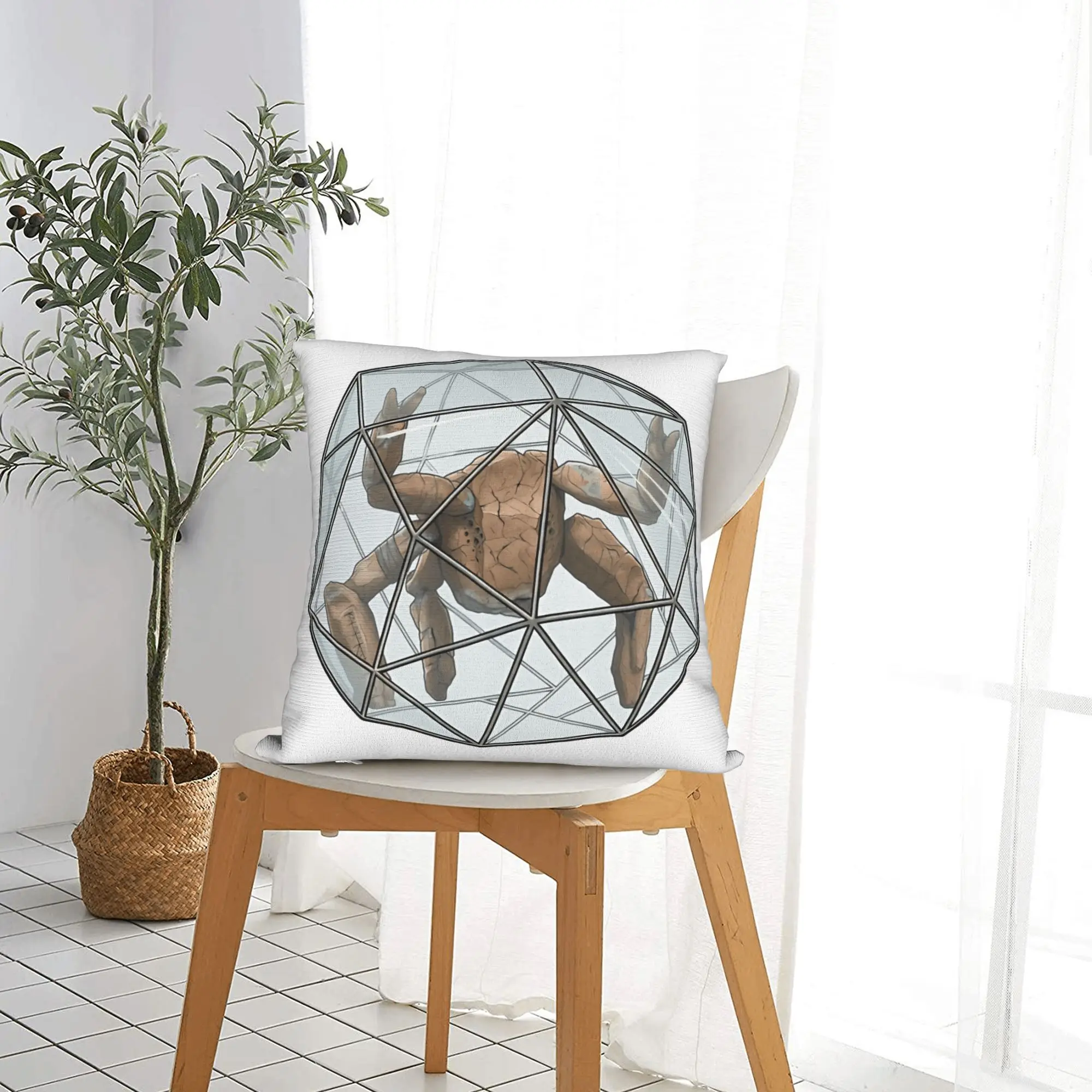 Custom Kawaii Pillow Cover for Living Room Chair - Project Hail Mary Design Featuring Rocky Ball