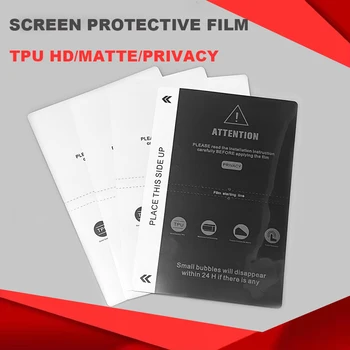 50PCS TPU HD PRIVACY MATTE Pellicola flessibile idrogel Pellicola protettiva per schermo per telefono cellulare Protezione per schermo per macchina da taglio