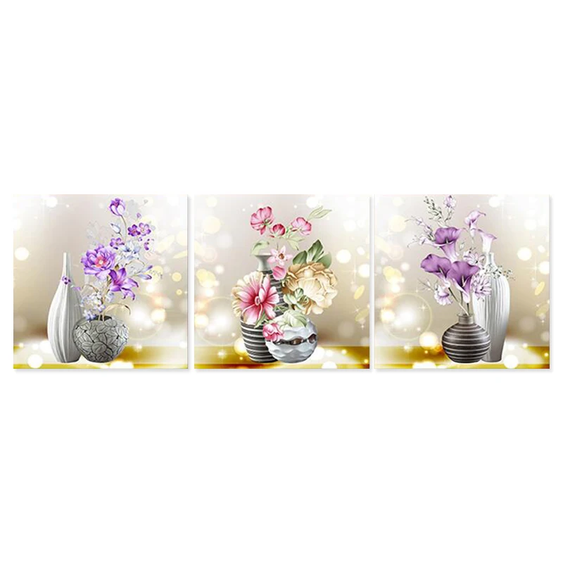 Needlework Chinese DIY printed Cross stitch Sets Embroidery kit Fashion art vase flowers Cross-Stitch kits Home wall decor cross stitch kit