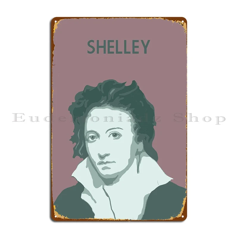 Percy Bysshe Shelley, металлическая фотография, дизайн бара, кинотеатр, оловянный знак, плакат