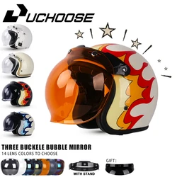 DOT Certificated Open Face Three Quarters Casco Moto Motorcycle helmet Retro Motorcycle Helmet Free buble visor Vintage stytle