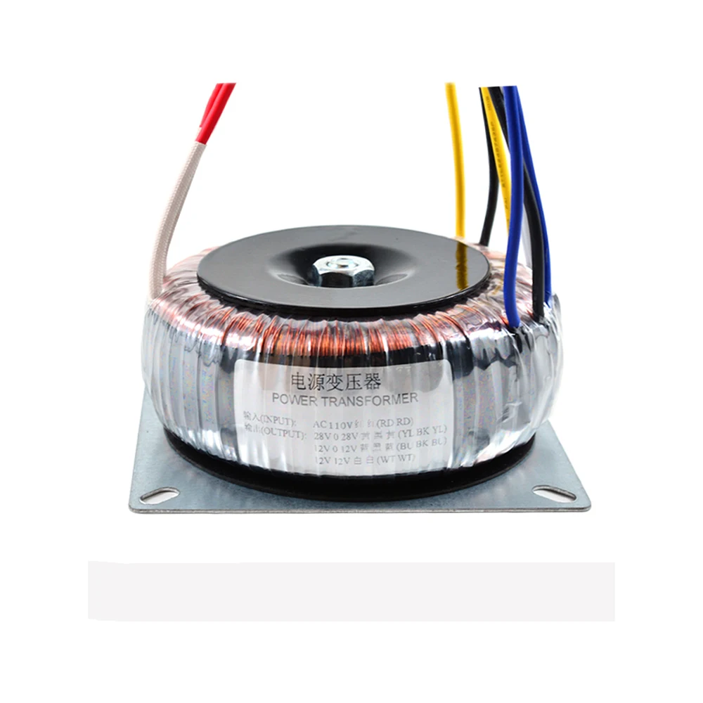 AC 듀얼 28V 듀얼 12V 순수 구리 발열 토로이달 변압기 200W 링 불 증폭..