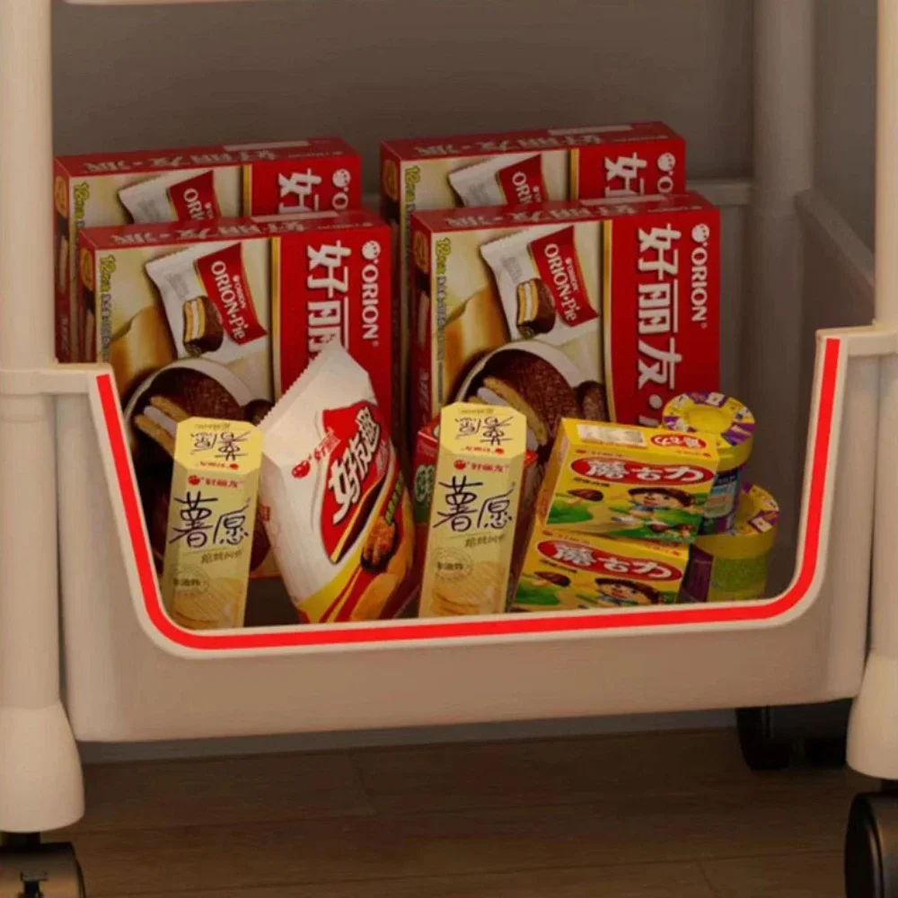 Movable Trolley Bookshelf Assembled Toy Storage Rack Large Capacity Corner Book Storage Rack Multilayer Simple Display Cabinet