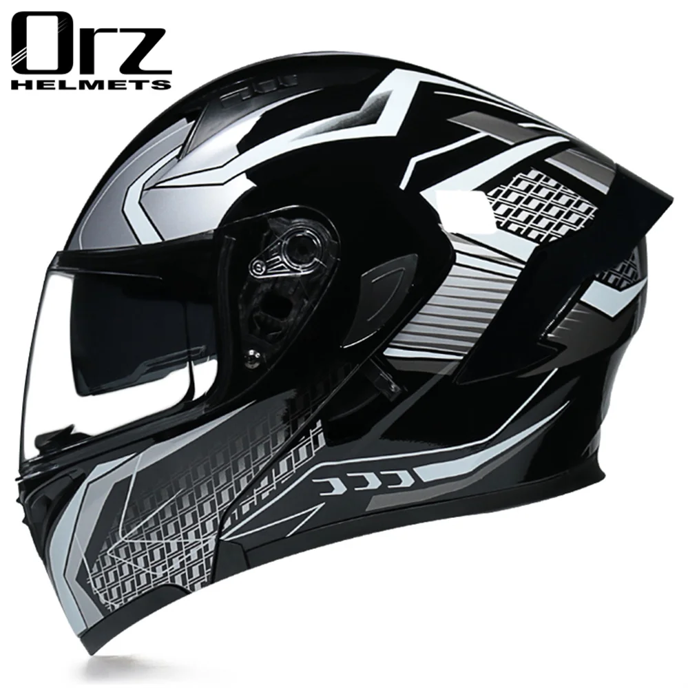 ORZ Flip Up Double Lens Full Face Motorcycle Helmets Near Me DOT Approved  From Boniuya, $73.13