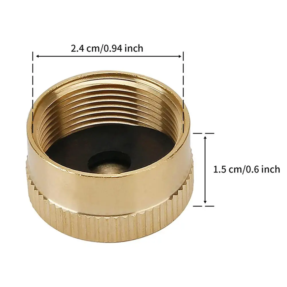 6Pcs Brass Refill Cap 1 LB Propane Bottle Cap Gas Tank Cylinder Sealed Protect