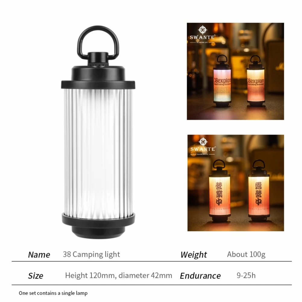 

38 Explore Flashlight Powerful 3350mAh USB Rechargeable Mini LED Camping Lanterns Warm White Light HaningCamp Lights Outdoor