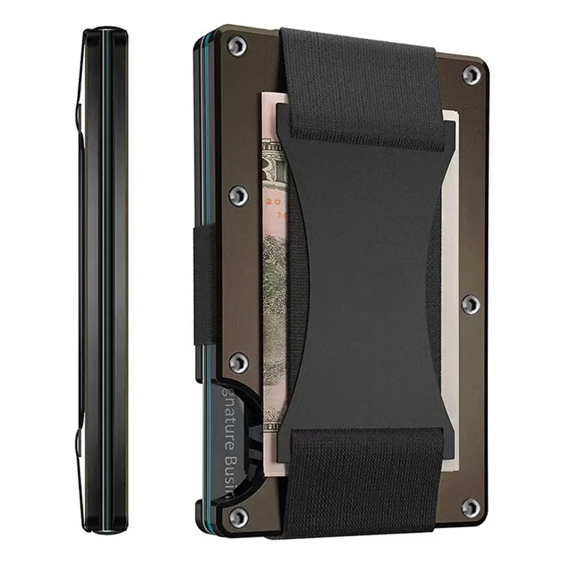 New Metal Card Pack Carbon Fiber Wallet for Men Fashion Wallet RFID Anti-theft Brush Blocking Technology carbon fiber wallet
