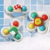 3Pcs Suction Cup Spinning Tops，Novelty Gyro Toys，Suitable For Preschool Boys & Girls , Sensory Bath Play Set,Birthday, Christmas 1