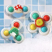 3Pcs Suction Cup Spinning Tops，Novelty Gyro Toys，Suitable For Preschool Boys & Girls , Sensory Bath Play Set,Birthday, Christmas 1