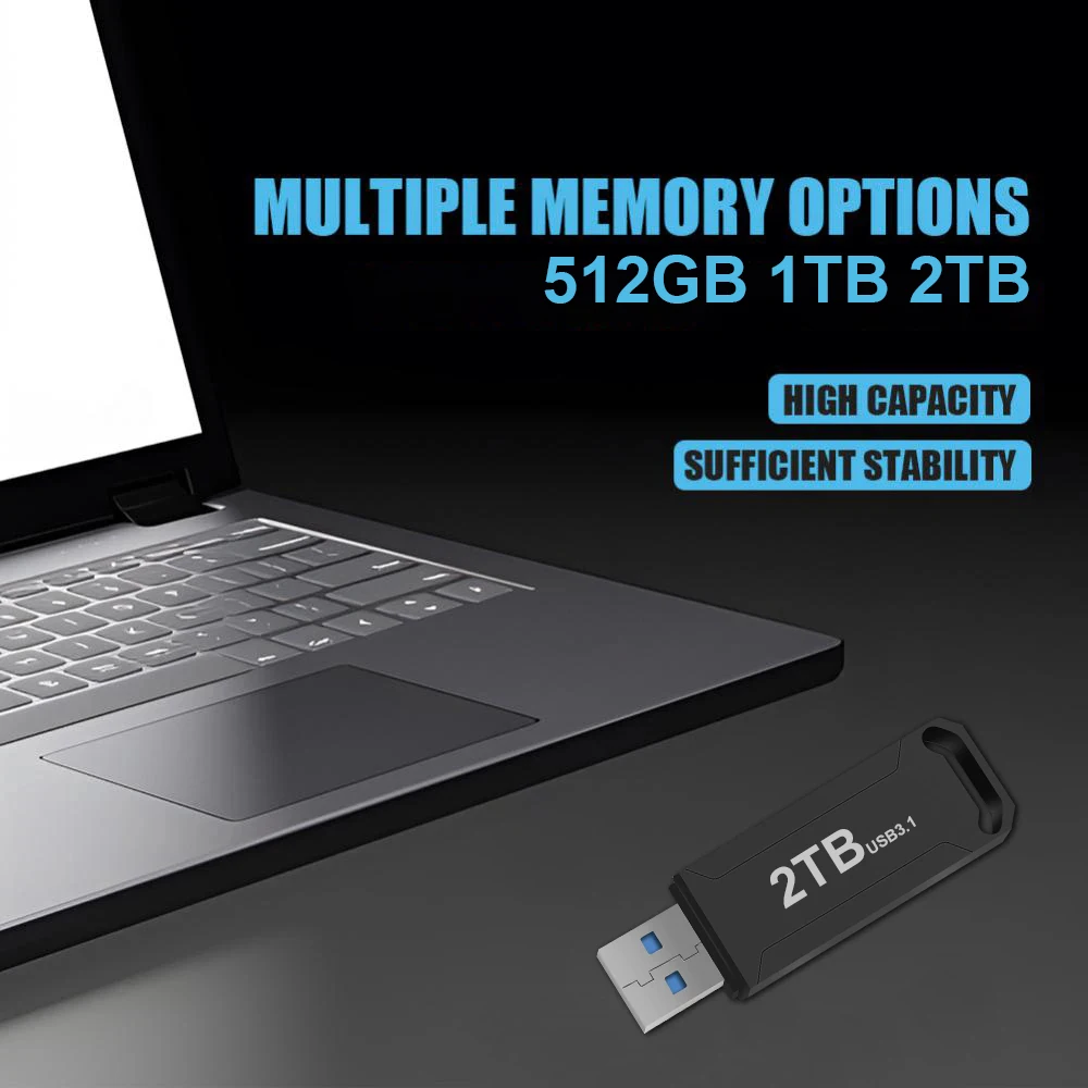 USB Flash Drive Flash Drive High Speed USB 3.1 Pen Drive 2TB 100% True Capacity Pendrive 1TB Memorias USB Flash Drive 512G Cle Stick Gifts