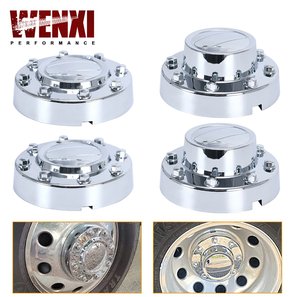 

2× Front & 2× Rear Wheel Center Cap For 2011-on Dodge Ram 3500 1-Ton Dually Alcoa Alloy Chrome Center Hub Cap