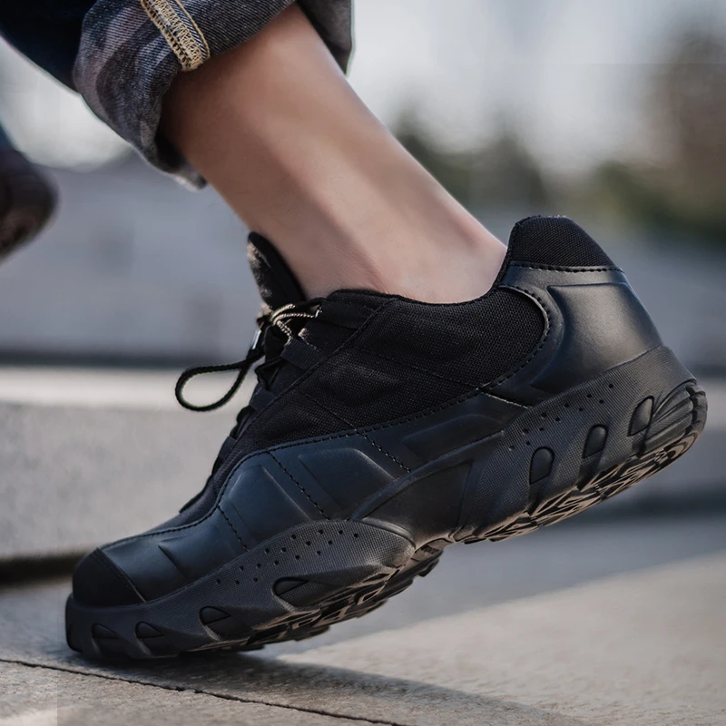 KIICEILING Tactical Boots For Men Low Top Outdoor Sport Trekking