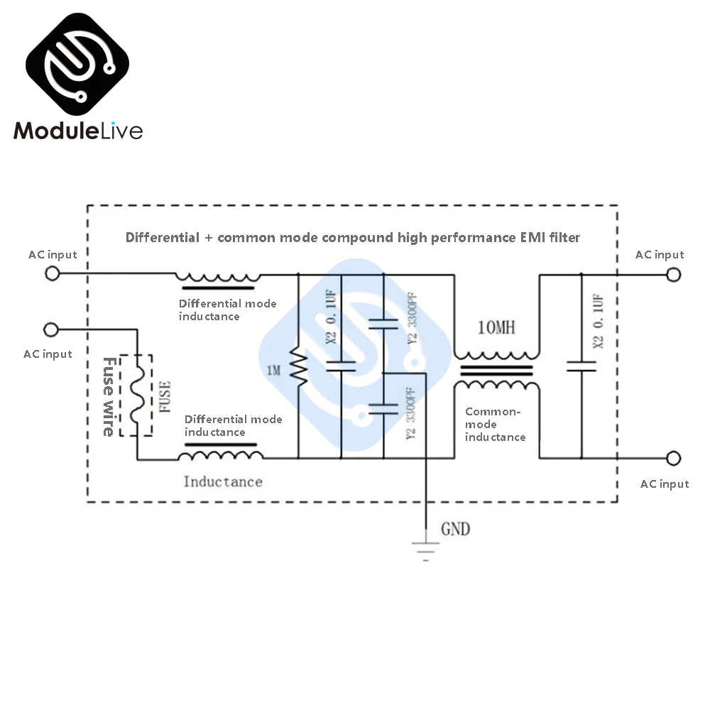 2A 4A 10A 20A DC LC 필터 EMI 전자기 간섭 필터 EMC FCC 12V 24V 자동차 PCB 용 고주파 전력 필터링 -  AliExpress