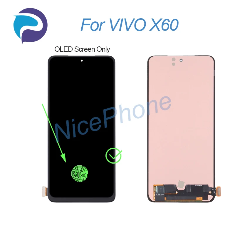 VIVO X60 LCD 스크린 및 터치 디지타이저 디스플레이, VIVO X60 LCD 스크린 디스플레이, 2340*1080 V2045