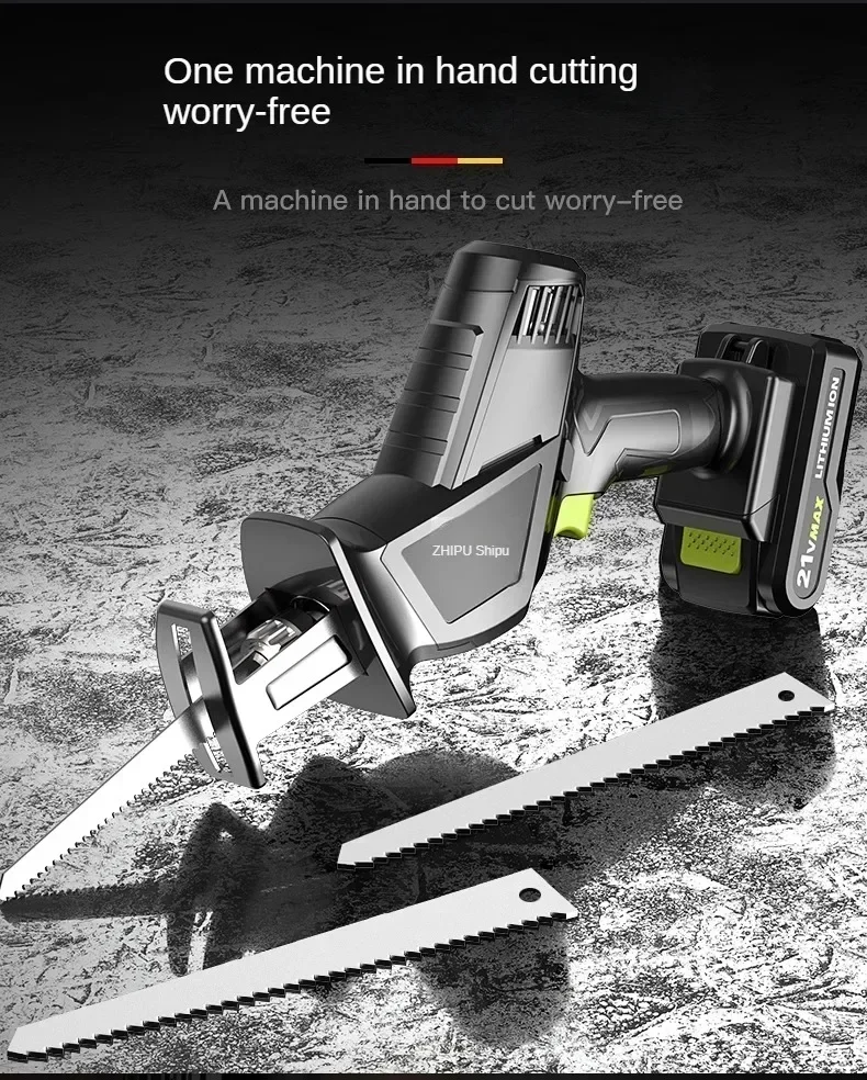 Portable Cordless Reciprocating Saw with Lithium-Ion Battery and Electric Marquetry Saw