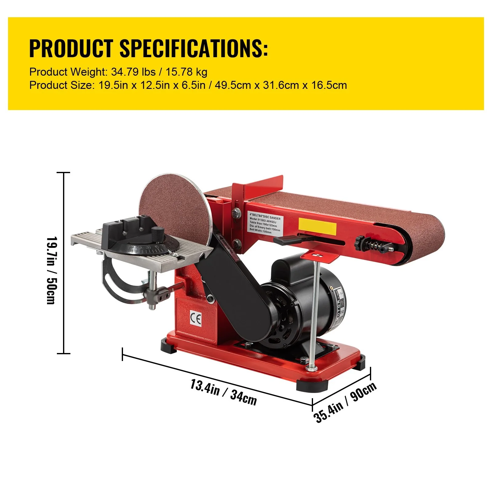 Belt Sander 4" x 36" Electric Adjustable Bench Belt Sander 375W Grinder Bench Sanding Machine With 4 Rubber Foot Pad,electric grinder,electric sander,belt sander