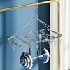 Fold Stainless Steel Windproof Clothespin Laundry Hanger Clothesline Sock Towel Bra Drying Rack Clothes Peg Hook Airer Dryer 4mm 4