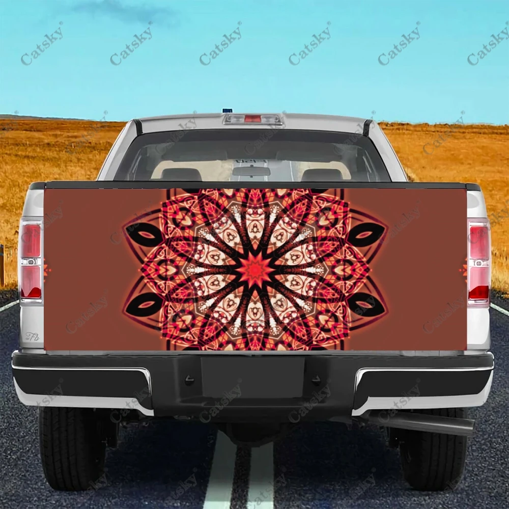 

Mandala Flower Truck Tailgate Wrap HD Decal Graphics Universal Fit for Full Size Trucks Weatherproof & Car Wash Safe