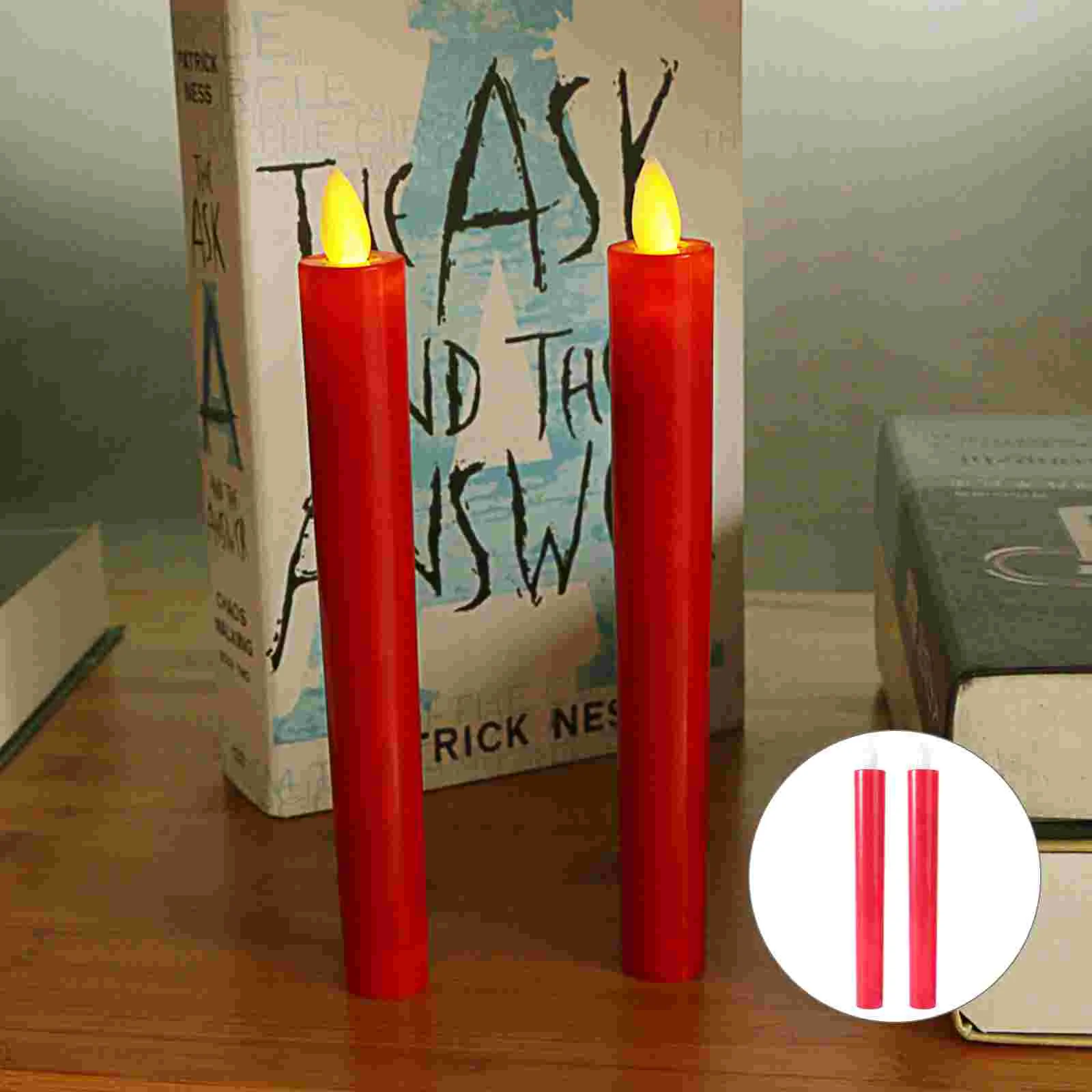 

1 пара беспламенных мерцающих бездымных фотоламп для украшения дома и свадьбы без красного цвета