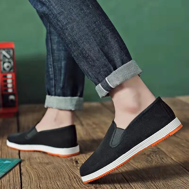 

Cloth Shoe Men's 2023 Spring and Autumn Season Leisure Kick on Cloth Shoes Driving Work Thousand Layer Bottom
