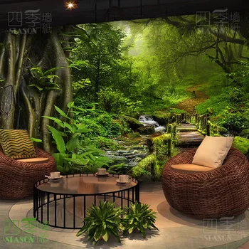 Impression 3D de paysages naturels, de forêt, de fond de pièce, de tissu décoratif, de chevet Gand, conflictissu, de tapisserie 1