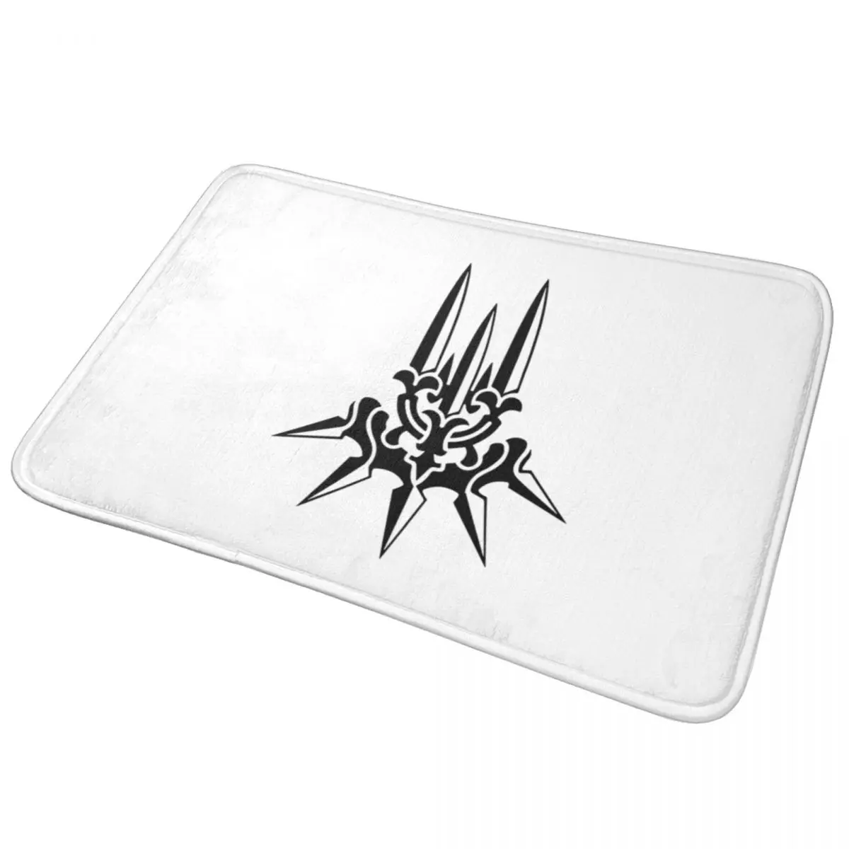 

Yorha Symbol - White Background Doormat Non-slip Super Absorbent Bathroom Floor Mats Home Entrance Rugs Bedroom Carpet Footpad