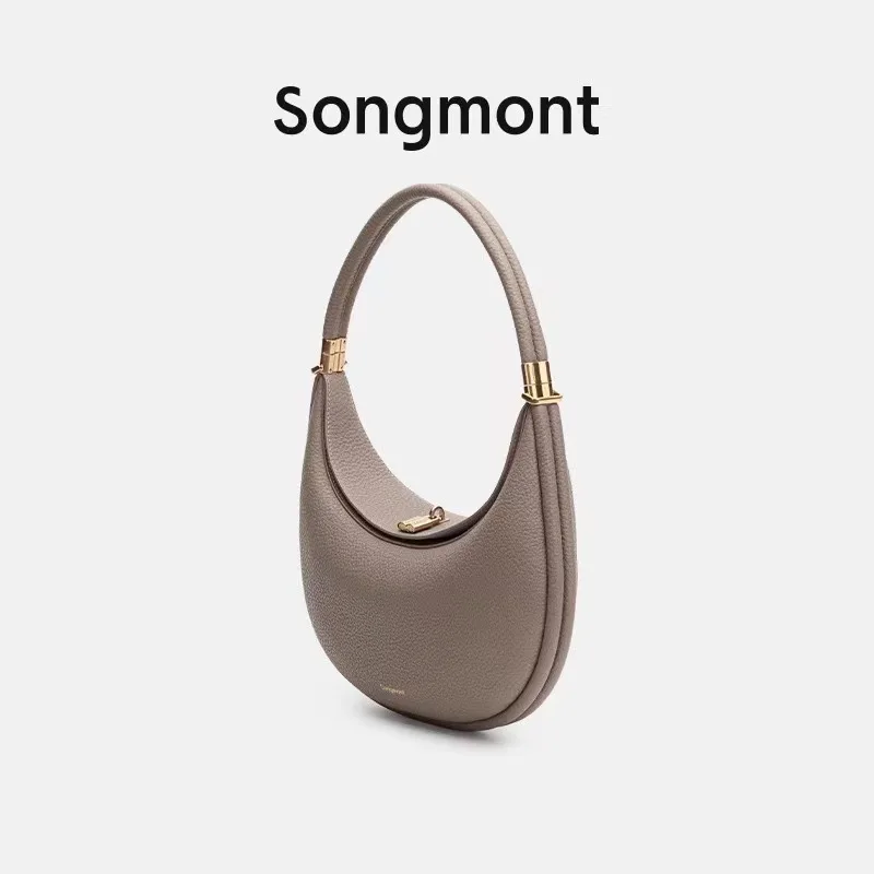 Songmont Songyue Series Medium Moon Bend Shoulder Bag Designer Crescent Bag Autumn and Winter Shoulder Underarm