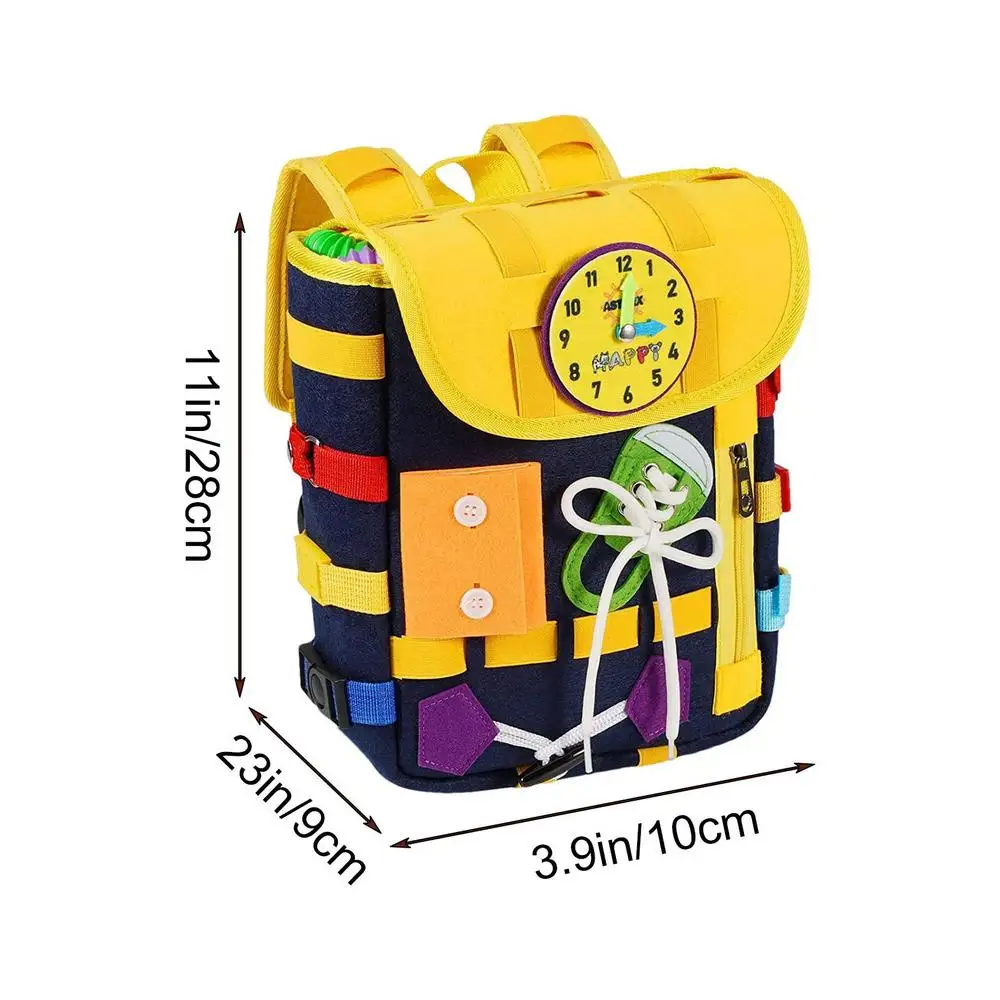 Montessori Busy Board Felt Learning Backpack For Toddlers Busy Baby Board Kids Educational Toys