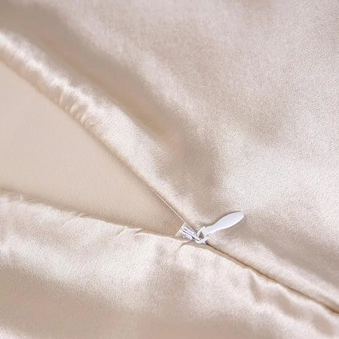 22 Momme 100% Natural Mulberry Silk Pillowcase With OEKO-TEX Front in Real Silk & Back in Lenzing Tencel Fabric,Silk Pillow Case 3