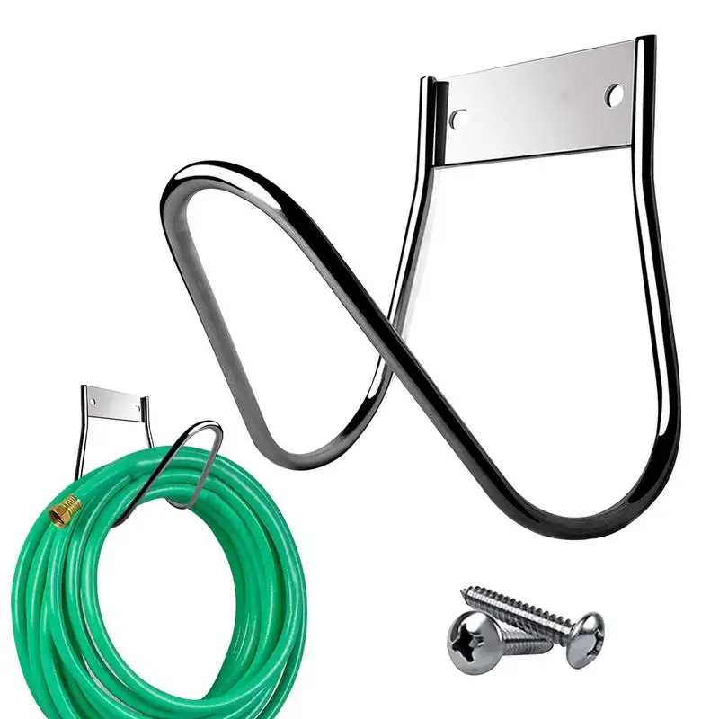Hose Hanger Stainless Steel Small Wall Mount Garden Hose Hook Heavy Duty Hook for Garden Expandable Reel