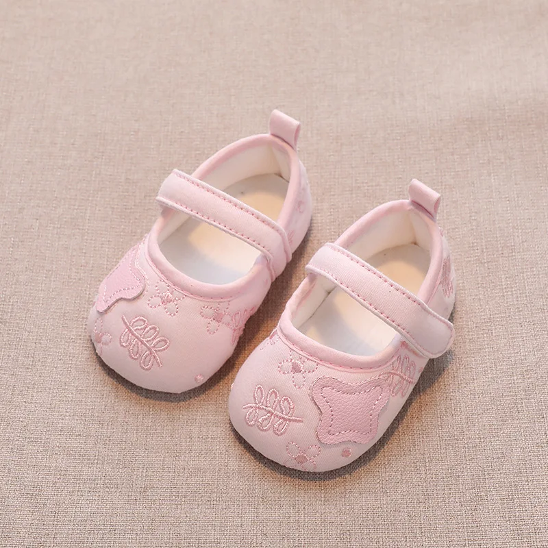 

New Baby Embroidered Butterfly Princess Shoes Comfortable Soft Sole Korean Edition Baby Walking Shoes Toddler Shoes