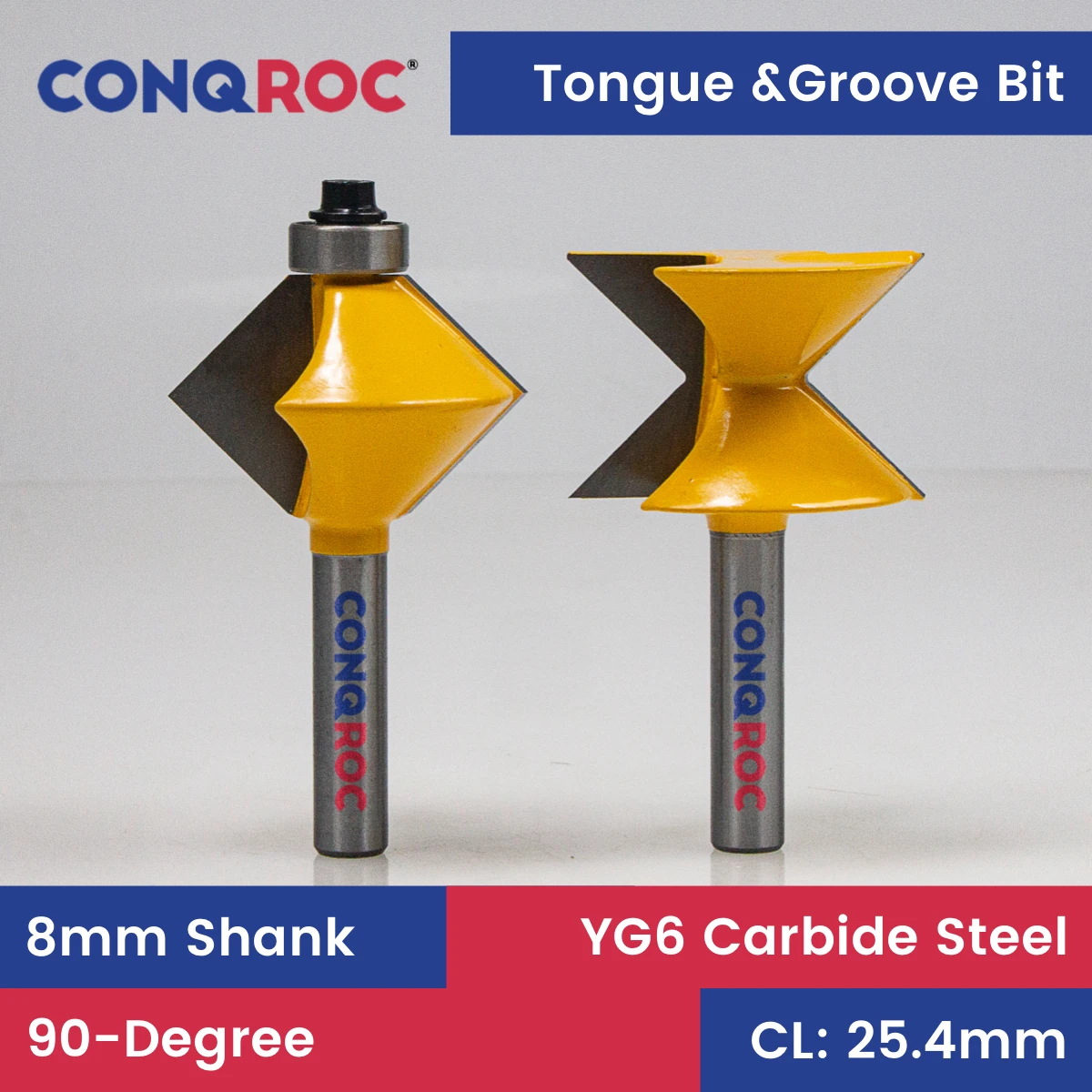 

8 мм хвостовик 90 градусов Язык и паз фрезы Набор вольфрам карбид древесины фрезерный Комплект для резки на складе толщина 25,4 мм