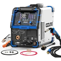 Aluminum 250Amp MIG Welder,6 in 1 Gas MIG/Gasless Flux Core/Stick/Lift TIG/Spot Welding/Spool Gun Compatible Welding Machine 1