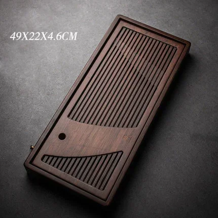Chinese Solid Wooden Tea Tray Teaware Kung Fu Tea Set Carving Table Drawer Type Storage Drainage Board Vintage Home Decor wooden serving tray tea tray tea set