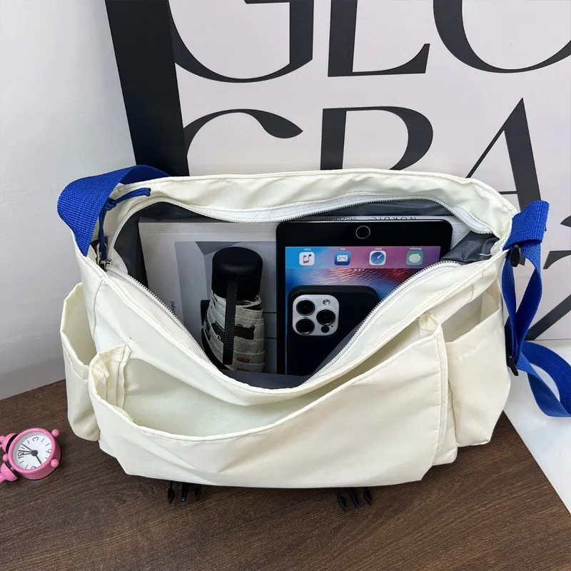 Large Capacity Workwear Style Men's Bags Casual Student Shoulder Bag New Ins Messenger Bag Versatile Crossbody Bags for Women