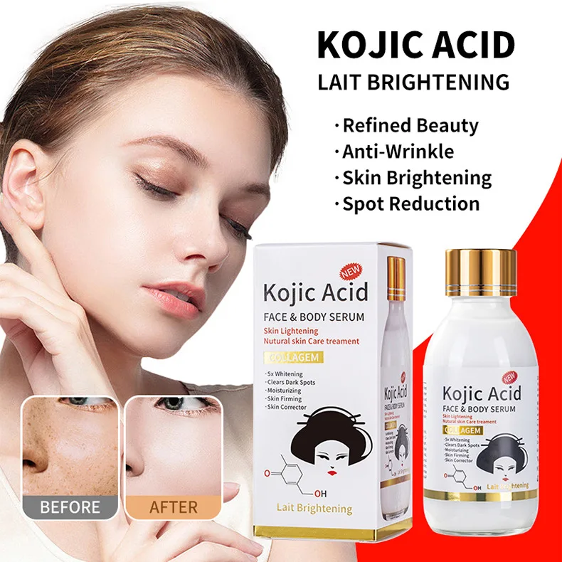 125 ml AHA Arbutin aufhellende Gesichtsessenz | Kurkuma Kojisäure Serum