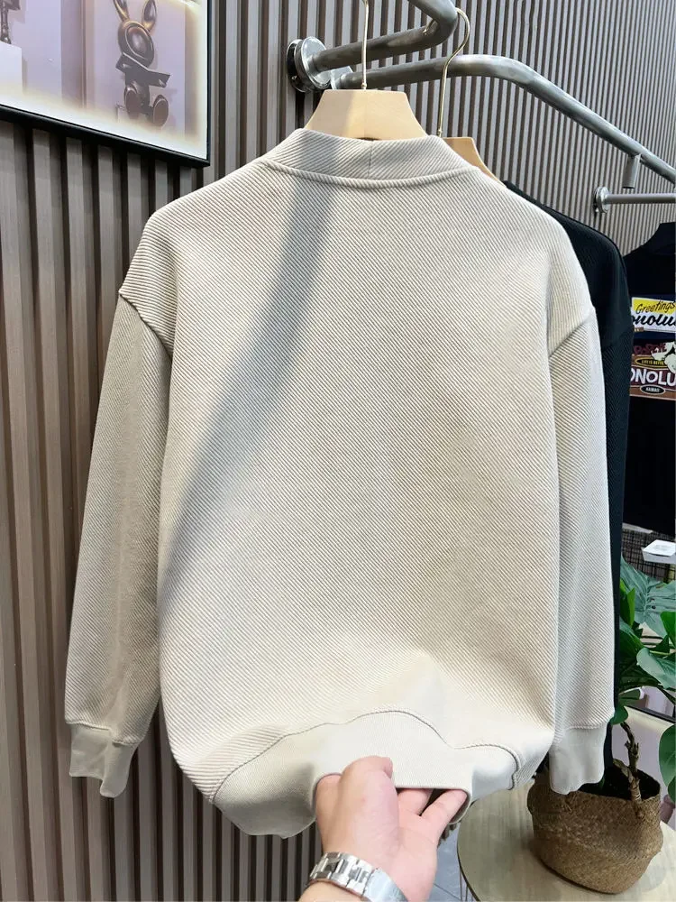 Description Picture 3 of itemWith Pockets Knitted Sweaters for Men V Neck Icon Cardigan Man Clothes Korean Fashion Plus Size Sweat-shirt Winter 2023 Trend A