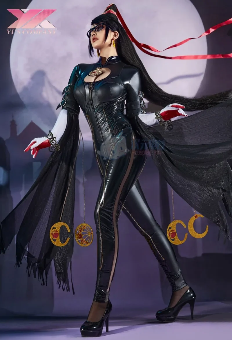 Gioco Baionetta Costume Cosplay Abiti Di Halloween Donna Nero Sexy Cos Abbigliamento Set Completo